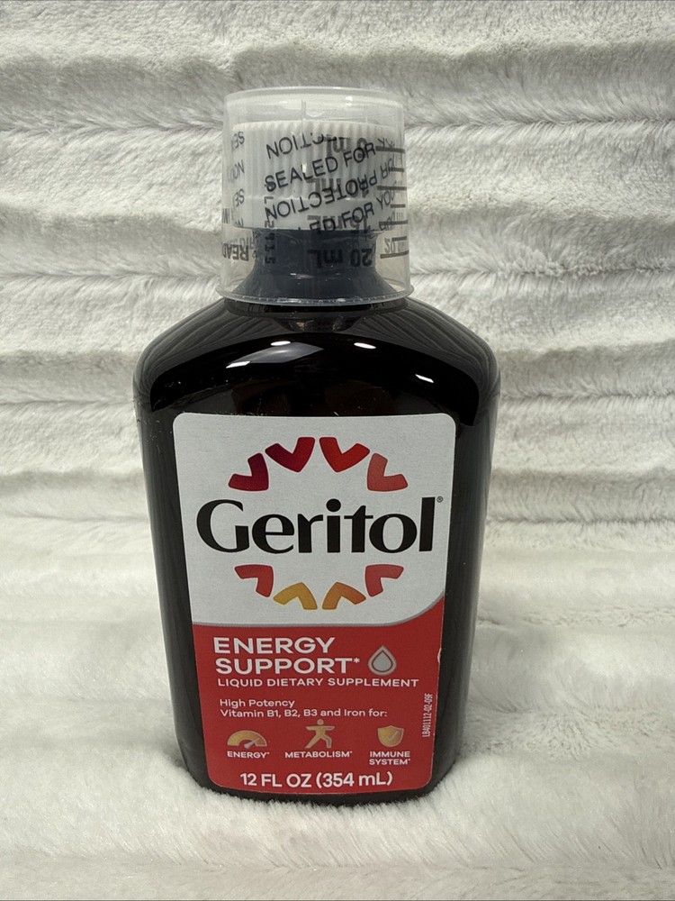 Geritol Liquid Multivitamin and Iron Supplement for Energy Support 12 Fl Oz