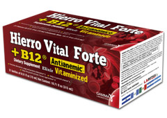 HIERRO VITAL + B12 DIETARY SUPPLEMENT 15 BOTTLES OF 0.51 FL OZ 15 ML Antianemico