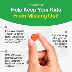 Culturelle Kids Probiotic + Gluten Free Veggie Fiber Gummies – Berry – 30ct