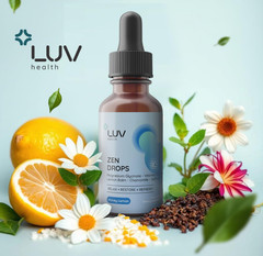 (3 Pack) LUV Health Zen Drops Calm Relaxation Support-Magnesium Glycinate [USA]