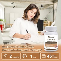Mushroom Complex Supplement Capsules 101 Extract, Lions Mane Supplement with …