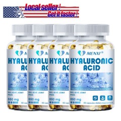 Hyaluronic Acid 850mg 60 Capsules 30 mg of Vitamin C For Joint and Skin Health