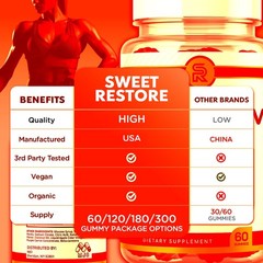(5 Pack) Sweet Restore Keto ACV Gummys Vitamin Max Supplement 300 Gummies