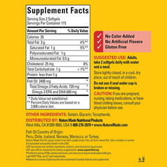 Nature Made Fish Oil 1200 mg Softgels, Omega 3 Supplements, for Healthy Heart