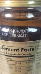 Solgar B-Complex “100” 100 Vegetable Capsules Exp: 5/2027