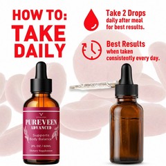 (5 Pack) Pureveen Advanced Drops, Advanced Formula for Everyday Balance