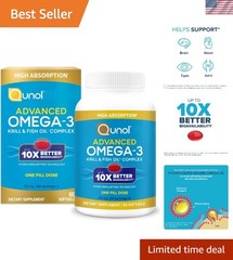 Advanced Omega-3 Complex: 250mg EPA & DHA, 60 Softgels for Heart & Brain Health