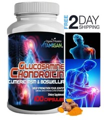 Glucosamine boswellia ORIGINAL best anti inflamatory natural Turmeric 100 flex