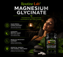 Routine LabX Magnesium Glycinate 90 Capsules (275mg per serving) Supplement
