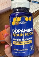 New Natural Stacks Dopamine Brain Food 60 Vegan Capsules Morning Mental Drive