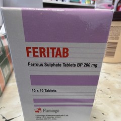 Flamingo Ferrous Sulphate 200mg 100 Tablets Mineral Supplement Unisex Adult