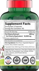 Tart Cherry Capsules |200 Capsules |12000 MG| Tart Cherry | Tart Cherry Extract