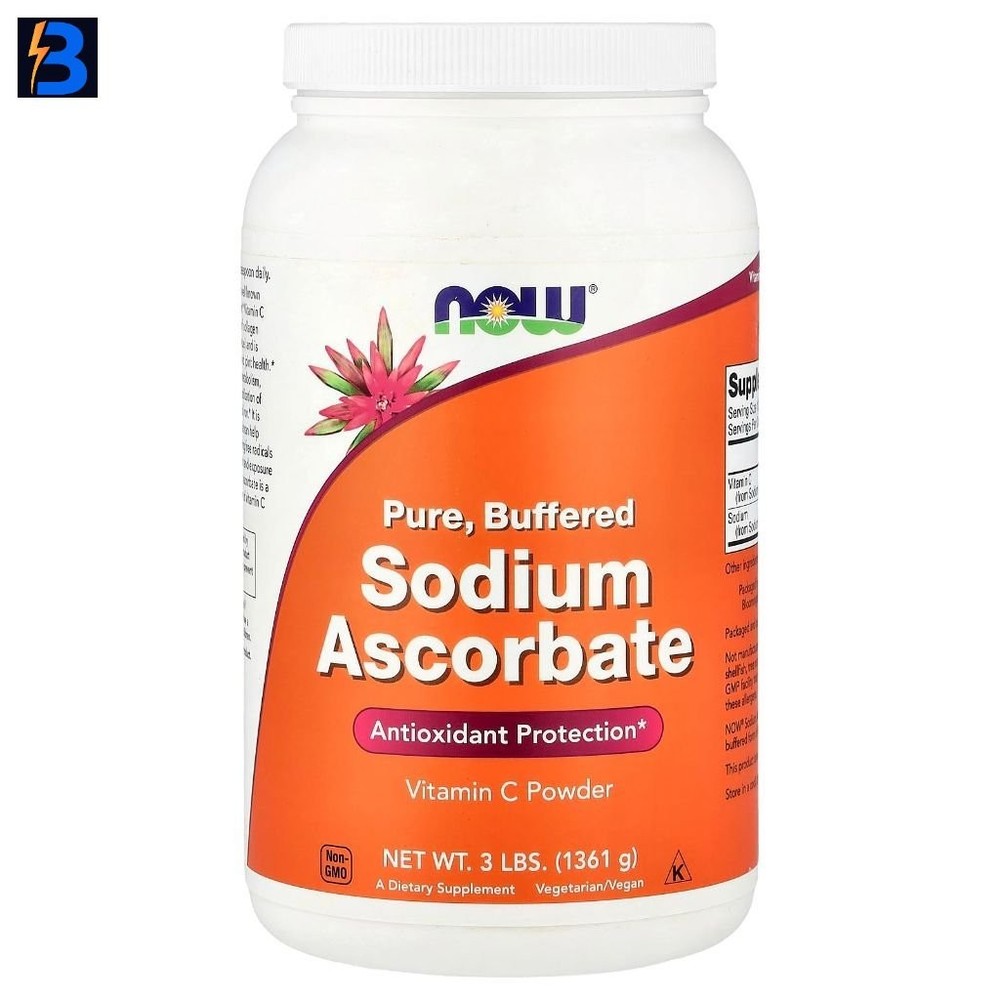 Now Foods Sodium Ascorbate Powder, Unflavored – 3lbs (BB 1/29)