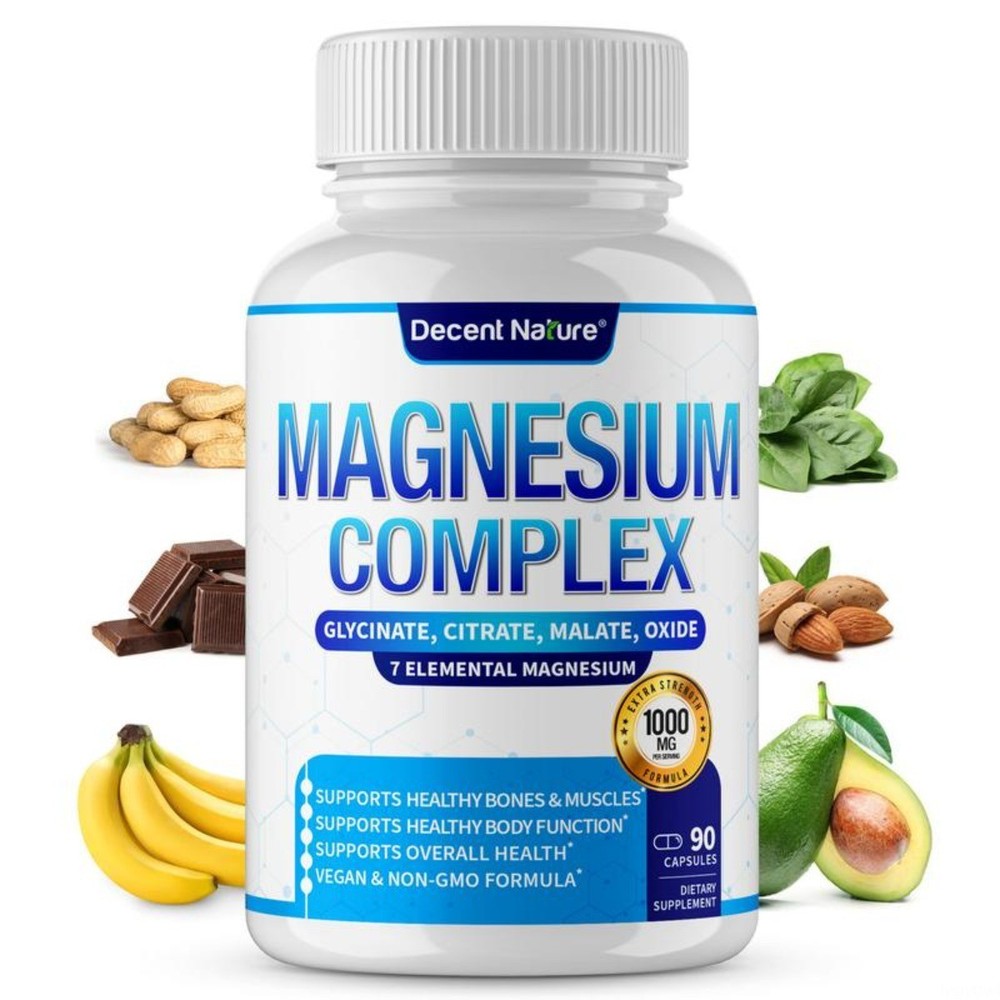 7 Elemental Magnesium 1000mg – Muscle & Sleep Support, 90ct