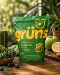 Gruns Adults Super Greens Gummies Bears NO SUGAR Superfood 28 Packs