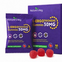 Nature’s Key Ergothioneine Gummies 30mg Raspberry AKG Grape Seed 10 servings