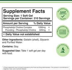Double Wood Phosphatidylcholine 1,200mg – Brain & Liver Support Softgels
