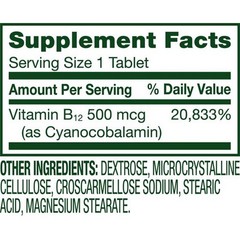 Spring Valley Vitamin B12 Tablets, 500 mcg, 100 Count Free Shipping US