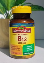 Nature Made Vitamin B12 1000 mcg 160 Tablets – Imperfect Label – Exp 12/2026