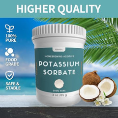 3 oz Potassium Sorbate Food Grade, 100% Pure, Premium Potassium Sorbate for W…