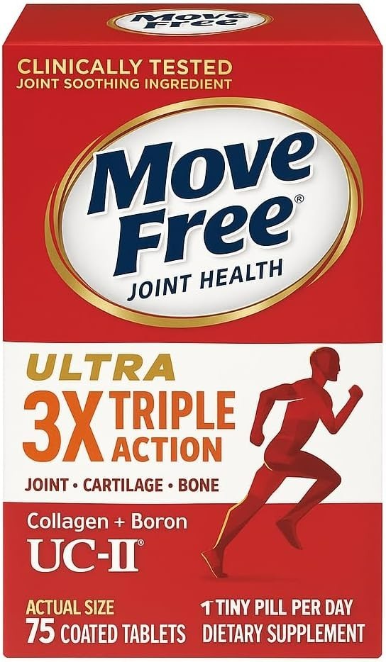 Schiff Move Free Ultra 3X Triple Action 75 Tablets SAVE!! SAVE!!!