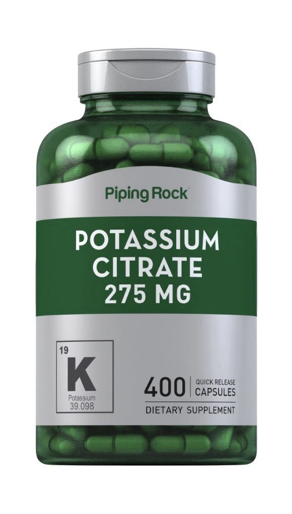 Piping Rock Potassium Citrate Dietary Supplement – 400 Capsules