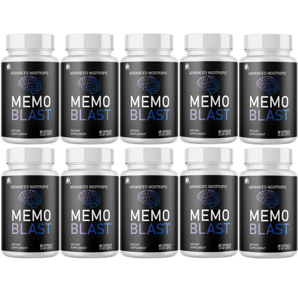 Memo Blast- Brain Health Support Formula, Nootropic Supplement- 10 Bottles