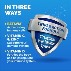 Immune+ Triple Action Immune Support Powder, Betavia (R), 1000Mg, Vitamins C, B