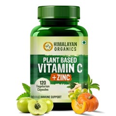 Himalayan Organics Plant Based Vitamin C Plus Zinc Capsules, 120 Capsules h461
