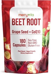 Beet Root Capsules with Grape Seed & CoQ10 – Blood Pressure Support Supplement –