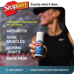Pain Relief Roll On Gel 3oz (2 Pack) USA Made, Max Strength Fast Acting with …