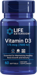 Life Extension Vitamin D3 175mcg (7000 IU), 60 Softgels