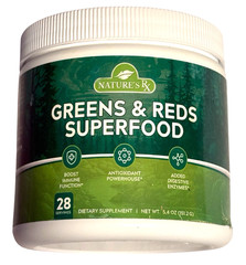 Nature’s RX- Greens and Reds Superfood Powder – 28 Servings – Ex: 8/26