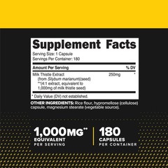 Primaforce Milk Thistle 180 Capsules 1000mg Equivalent 180 Count (Pack of 1)