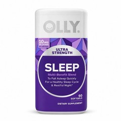 Olly Sleep Melatonin Ultra Strength 10 MG 60 Softgels New & Sealed Exp 08/2027!