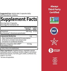 Garden of Life- Liposomal Berberine – 30 Servings EXP 02/28
