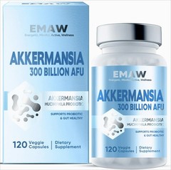 Akkermansia Probiotic 300 Billion Vitamin D B2 Wellness 120ct