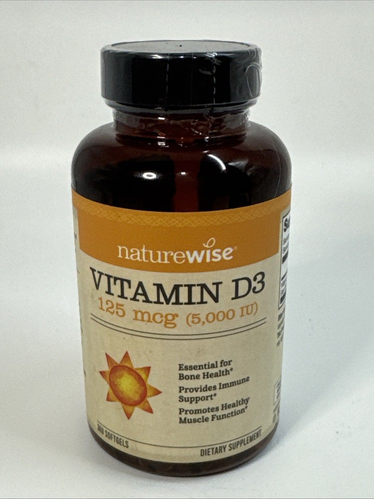 NatureWise Vitamin D3 5000iu 125 mcg for Healthy Muscle Function 360 Count 11/26