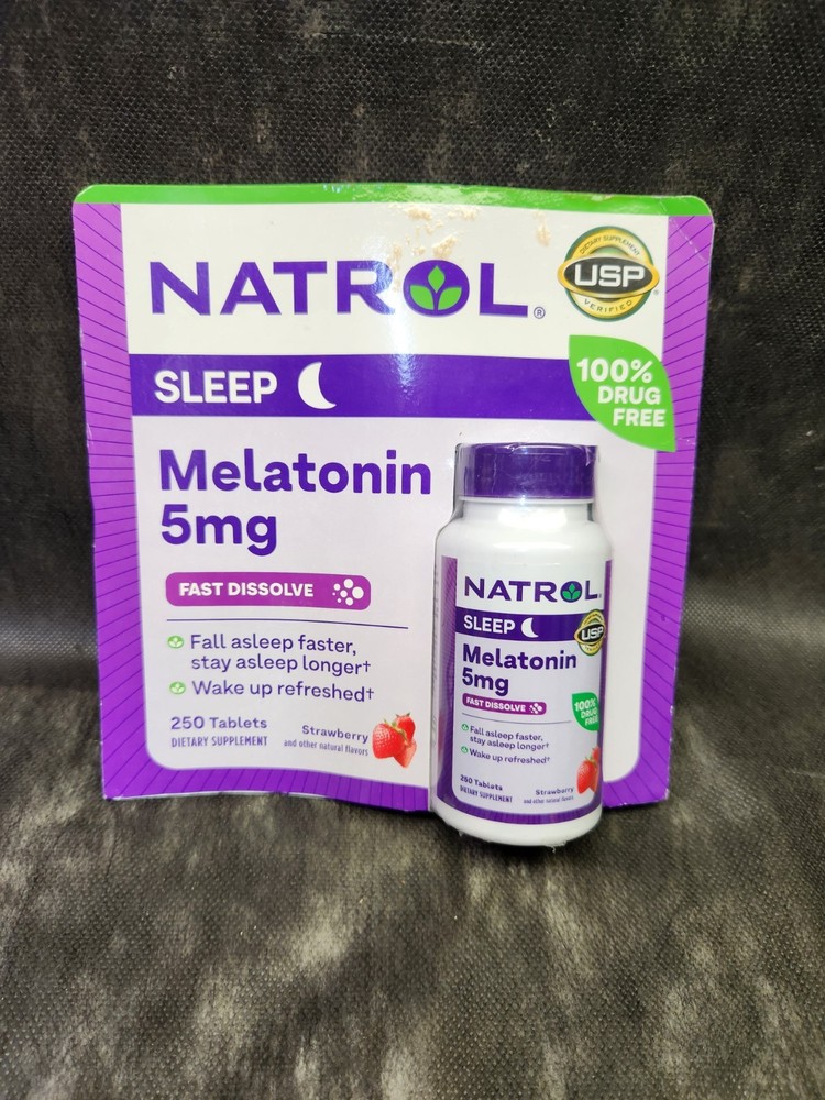 Natrol Melatonin 5 mg 250 Fast Dissolve Tablets Sleep Aid Exp Jul31 26