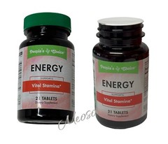 2 Bottles Energy May Support Vital Stamina 21 Tablets People’s Choice New