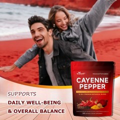 Chili Pepper Softgel Vein Heart Vascular Support Vitamins C D3 K2 Grape Seed