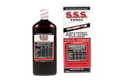 S.S.S. Tonic High Potency Iron Supplement with B1 B2 B3 Vitamins 20 fl oz