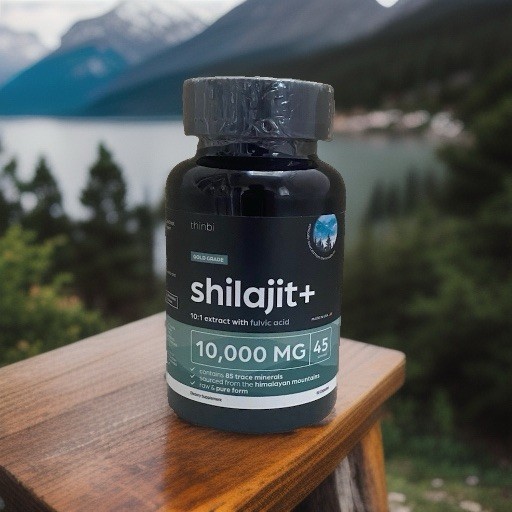 Thinbi Pure Himalayan Shilajit W/Ashwagandha & Minerals 90Capsules Exp: 03/2029