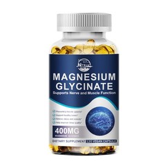 1-4Packs Magnesium Glycinate 120 Capsules 400mg 100% High Absorption Chelated