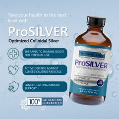 ProSILVER Blue 20 PPM Colloidal Silver Liquid 8oz Glass Bottle by Thrival Labs