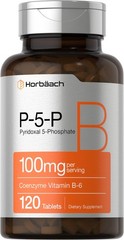 Horbäach P5P Activated Vitamin B6 100mg | 120 Tablets | 120 Count (Pack of 1)