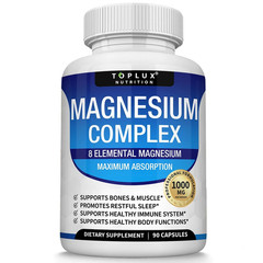 Magnesium Complex Supplement 8 Elemental 1000Mg – Magnesium Glycinate, Citrate,