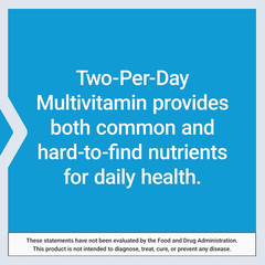 Two-Per-Day Multivitamin, Vitamins B, C, D, Zinc, Packed with over 25 Vitamins,