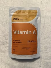 Micro Ingredients Vitamin A 25000 IU 500 Softgels with Coconut Oil Exp 03/2028
