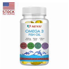 120 Counts Omega 3 Fish Oil 3600mg 3x Strength High Potency EPA DHA Joint Health